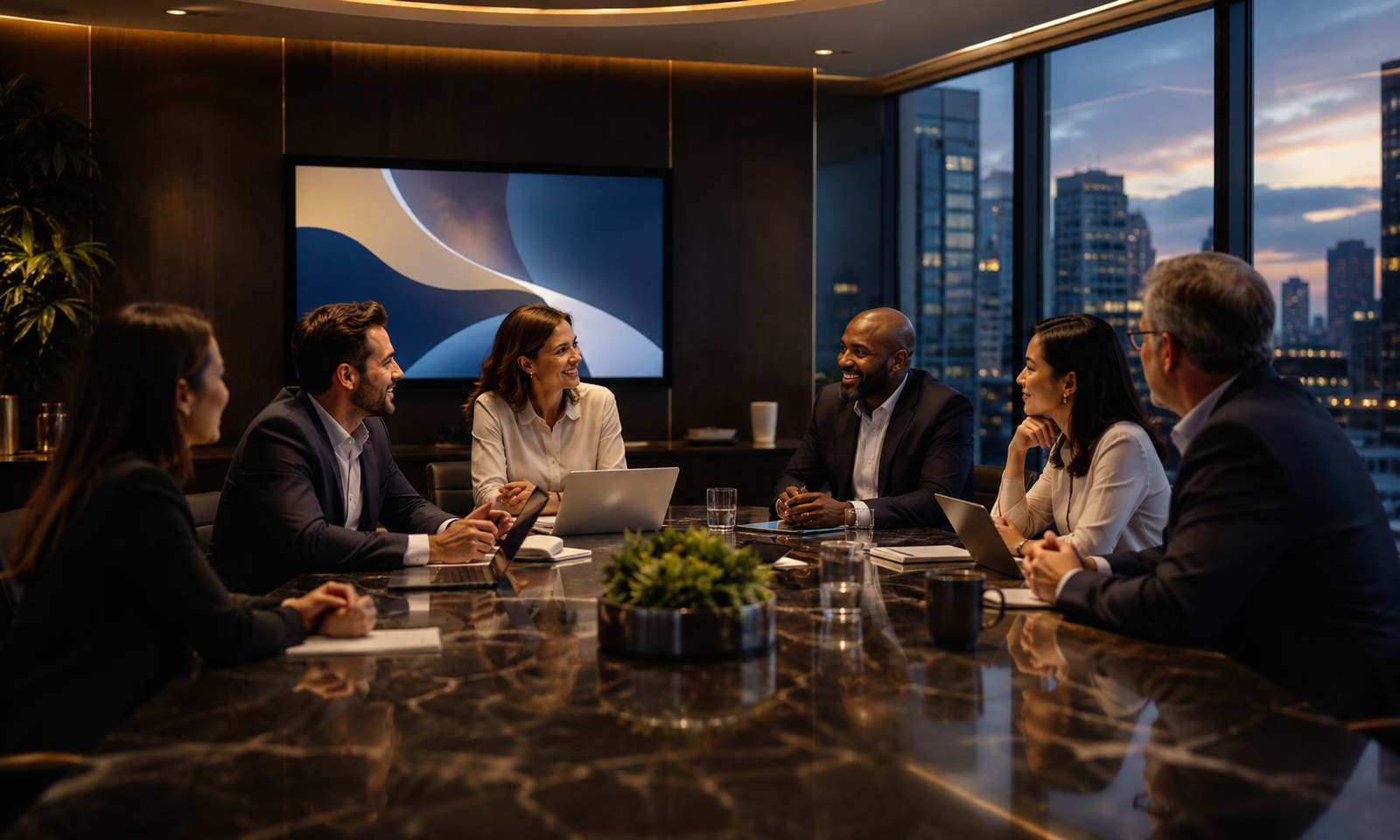 RIVROSS team collaborating in a boardroom
