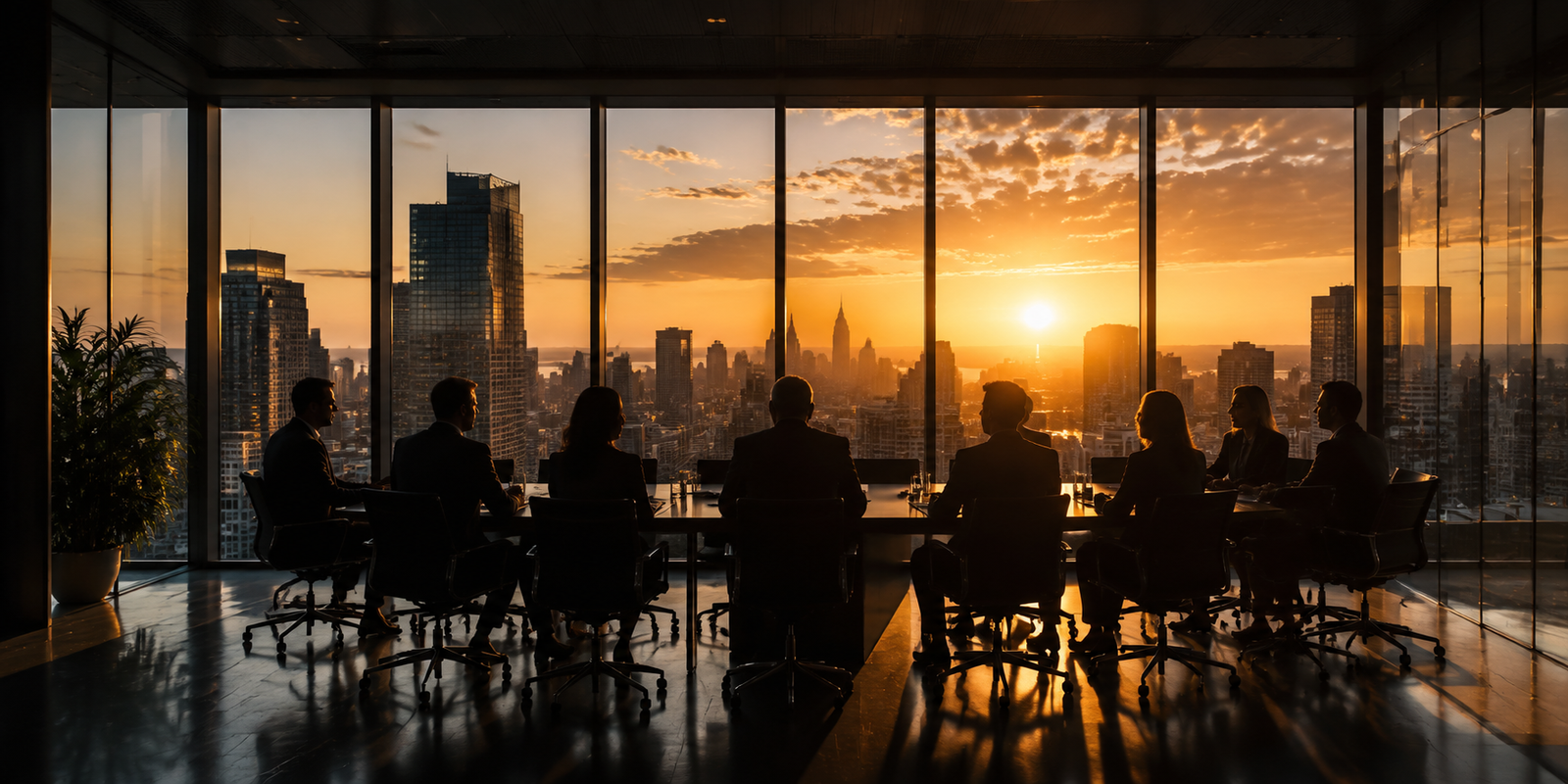 RIVROSS leadership team in a boardroom